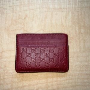 Red Gucci card holder